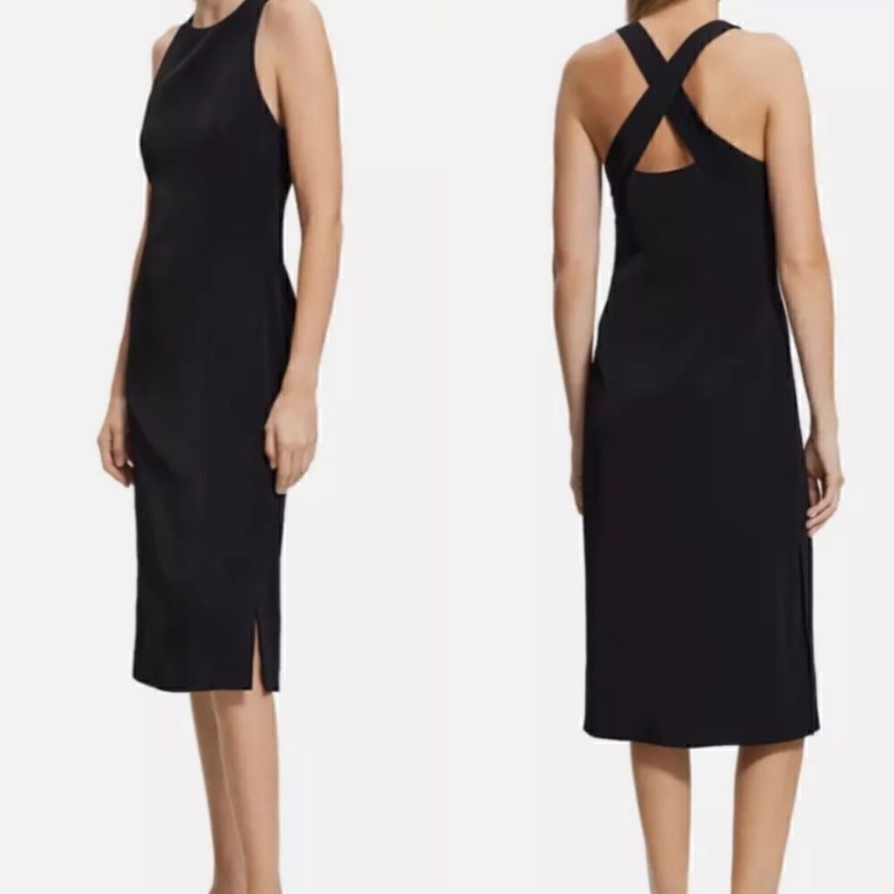 Nwt Theoryfluid Ottoman Midi Dress